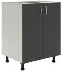 haaus Corp inferior bucătărie 60 cm, 2 uși, alb/antracit (912697)