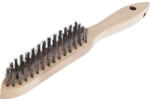 LESSMANN Perie de sârmă inoxidabilă Lessmann 290mm, 2 rânduri, mâner din lemn (104.621.HB)