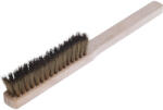LESSMANN Perie de sârmă alămită Lessmann 225mm, 4 rânduri, mâner din lemn (126.411.HB)