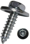 Dresselhaus Șuruburi pentru tablă cu cap hexagonal și șaibă Dresselhaus 4, 8x19 mm DIN6901 oțel zincat, 100 bucăți (0/6036/001/4,8x19/51)