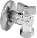 Tiemme Robinet mașină de spălat / colțar cu bilă pentru mașina de spălat, cu rozetă decorativă, 1/2x1/2, alamă (TM-R-MSPA-1/2X1/2-2950010)