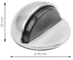 Tarrox Opritor de ușă fix cu prindere în podea Tarrox Ø45x25mm oțel, gri (5809)