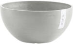 Ecopots Ghiveci Ecopots Brussels plastic Ø 30 cm H 14 cm alb-gri (BR.30.WG)