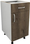 haaus Corp inferior bucătărie 40 cm, 1 ușă 1 sertar, alb/stejar bronz (911850)