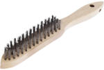 LESSMANN Perie de sârmă inoxidabilă Lessmann 290mm, 4 rânduri, mâner din lemn (104.641.HB)