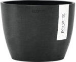 Ecopots Ghiveci Ecopots Stockholm plastic Ø 16 cm H 12, 5 cm gri închis (STH.16.DG)