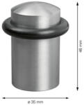 Tarrox Opritor de ușă fix cu prindere în podea Tarrox Ø35x46mm oțel (5818)