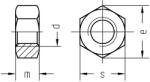 Dresselhaus Piulițe hexagonale simple Dresselhaus M8 DIN934 plastic alb, 50 bucăți (0/3914/000/8/02)