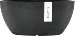 Ecopots Ghiveci Ecopots Sofia cu sistem de irigare plastic 30x13x13, 5 cm gri închis (SOF.30.DG)