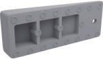 Tarrox Opritor de ușă tip pană Tarrox 98x40x13mm plastic, gri (5850)