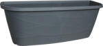 Geli Set jardinieră Geli plastic 50x18x18 cm antracit incl. suport și farfurie (80005038)