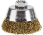 Lessmann Perie sârmă cupă Lessmann Ø60mm, sârmă fină placată cu alamă (421.567.HB)