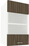 haaus Corp superior bucătărie cu ușă de sticlă 40 cm, alb/stejar bronz (917371)