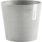 Ecopots Ghiveci Ecopots Amsterdam Mini plastic Ø 17 cm H 14, 9 cm alb-gri (AM.17.WG)