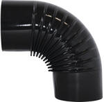 Bertrams Cot șemineu Bertrams 90° Ø120 mm emailat maro (1901205)