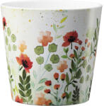 Soendgen Keramik Mască ghiveci Soendgen Dallas ceramică Ø 14 cm H 13 cm alb model pajiște (65205)