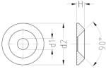Dresselhaus Șaibe plate 90° Dresselhaus 8, 4mm oțel zincat, 50 buc (0/1511/001/ 8,4/ / /01)