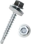 Dresselhaus Șuruburi universale autoforante cu cap hexagonal și șaibă cauciuc EPDM Dresselhaus 4, 8x16 mm oțel zincat, 1000 bucăți, pentru acoperiș (0/6517/001/ 4,8/ 16/ /01)