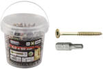 Connex Șuruburi pentru lemn cu cap înecat Torx Connex 5x60 mm oțel zincat galben, 240 bucăți, incl. bit Torx 25mm (919960)
