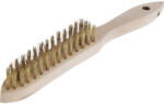 LESSMANN Perie de sârmă alămită Lessmann 290mm, 3 rânduri, mâner din lemn (107.631.HB)