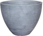 Geli Ghiveci striat geli, plastic, Ø 40 h 31 cm, gri (15303158)