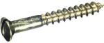 Dresselhaus Șuruburi pentru lemn cu cap semibombat drept Dresselhaus 5x50 mm DIN95 alamă cromată, 200 bucăți (0/3103/079/ 5,0/ 50/ /02)