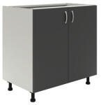 haaus Corp inferior bucătărie 80 cm, 2 uși, alb/antracit (912703)