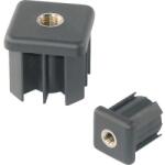 Dresselhaus Capace cu filet pentru țeavă pătrată Dresselhaus 30x30 mm M10 plastic negru (0/4777/705/ 10/ 30/ 30/17)