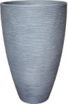 Geli Ghiveci tip vază geli, striat, plastic, Ø 40 h 60 cm, gri (15306058)