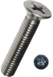 Dresselhaus Șuruburi metrice cu cap înecat cruce Dresselhaus 3x20 mm DIN965 oțel inox A2, 100 bucăți (0/3378/000/ 3,0/ 20,0/ /02)