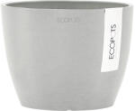 Ecopots Ghiveci Ecopots Stockholm plastic Ø 16 cm H 12, 5 cm alb-gri (STH.16.WG)