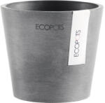 Ecopots Ghiveci Ecopots Amsterdam Mini plastic Ø 10, 5 cm H 9, 2 cm gri (AM.10.GR)