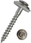 Dresselhaus Șuruburi pentru tablă cu cap semibombat Torx și șaibă cauciuc EPDM Dresselhaus 4, 5x45 mm oțel inox A2, 100 bucăți (0/3516/000/ 4,5/ 45/ /02)