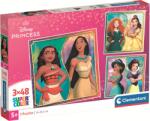Clementoni Puzzle pentru copii Clementoni din 3 x 48 piese - Prințesele Disney (25064) Puzzle