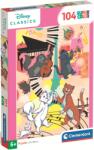Clementoni Puzzle pentru copii Clementoni din 104 piese - Pisicile aristocrate (25048) Puzzle