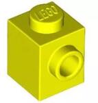 LEGO® 87087c236 - LEGO neon sárga kocka 1 x 1 méretű oldalán 1 bütyökkel (87087c236)