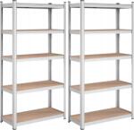 SONGMICS Plutár polckészlet 2 db 180 cm barna (GLR040E02)