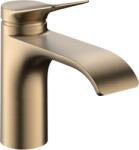 Hansgrohe Vivenis egykaros mosdócsaptelep 80, CoolStart, automata lefolyógarnitúrával, szálcsiszolt bronz 75014140 (75014140)