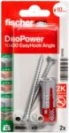 Fischer EasyHook kampó + DuoPower kétkomponensű nylon dübel 10 x 50, bliszteres, 2 db/csomag (557918)