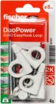 Fischer EasyHook szemmel + DuoPower kétkomponensű nylon dübel 8 x 40, bliszteres, 4 db/csomag (557927)