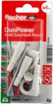 Fischer EasyHook félkör kampó + DuoPower kétkomponensű nylon dübel 8 x 40, bliszteres, 4 db/csomag (557924)