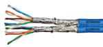 Schrack Cablu S/FTP Cat. 7, 2x(4x2xAWG23/1), 1Ghz, LS0H-3, Dca, 30%, albstr (HSKP8233P5)