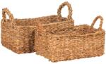 Nordic Living Két dekoratív kosár készlet Morella 20x28/23x32 cm természetes szálakból (4401567)