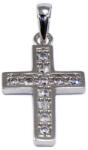 Ékszershop Fehérarany köves kereszt medál (1310916)