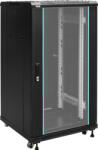 Pulsar RS2266 19 22U 600x600 álló rack szekrény, lapra szerelt, fekete