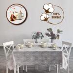 Ralex Fata de masa antimurdarire 100% Bumbac 160x240 cm, Eleganta Gri Fata de masa