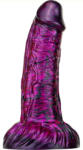 Metallic Anal Fantasy Gentax - prémium lila-fekete dildó 16 cm - pajkospajtas