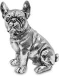Art-Pol Bulldog kutya ezüst dekorfigura műanyag asztali dekoráció 21x17x12cm (111996)