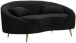 Mauro Ferretti Kanapé 2 személyes oslo párnákkal fekete 148x84x68cm (14272800N2)