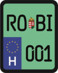  Rendszám matrica rollerre (ROBI-001)